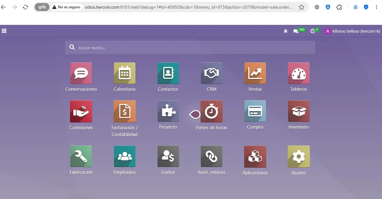 Odoo 16 en acción: moderna, intuitiva y accesible desde cualquier dispositivo.